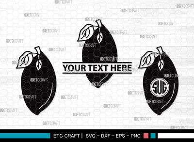 Lemon Monogram SVG | Half Lemon Svg | Lime Svg | Fruit Svg | Lemon Slice Svg | Lime Bundle | Summer SVG | Lemon Clipart SVG ETC Craft 