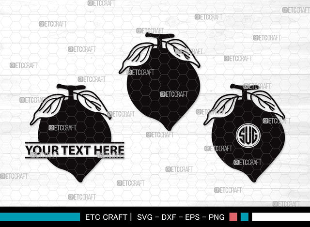 Lemon Monogram SVG | Half Lemon Svg | Lime Svg | Fruit Svg | Lemon Slice Svg | Lime Bundle | Summer SVG | Lemon Clipart SVG ETC Craft 