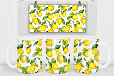 Lemon mug wrap design | Fruit mug sublimation Sublimation Svetana Studio 