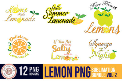 Lemon PNG Sublimation Bundle Vol- 2 Sublimation jacpot007 