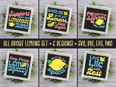 Lemon Quotes SVG Bundle SVG Caffeinated SVGs 