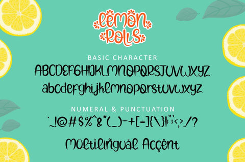Lemon Rolls Font Illushvara Design 