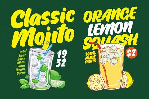 Lemon Round - Tropical Bold Display Font Font Four Lines Std. 