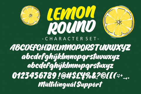 Lemon Round - Tropical Bold Display Font Font Four Lines Std. 