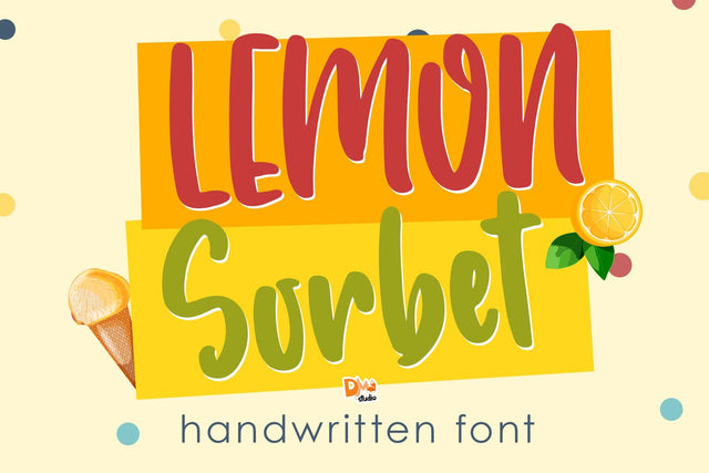 Lemon Sorbet Font Dm Letter Studio 