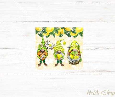 Lemon Tumbler PNG | Gnomes Sublimation Sublimation _HelArtShop_ 
