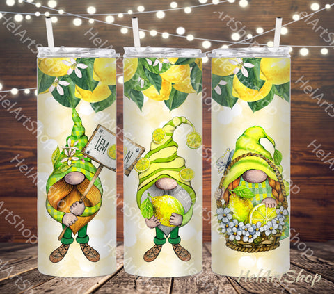 Lemon Tumbler PNG | Gnomes Sublimation Sublimation _HelArtShop_ 