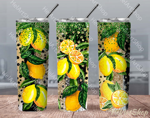 Lemon Tumbler PNG Sublimation, Summer Tumbler Png Sublimation _HelArtShop_ 