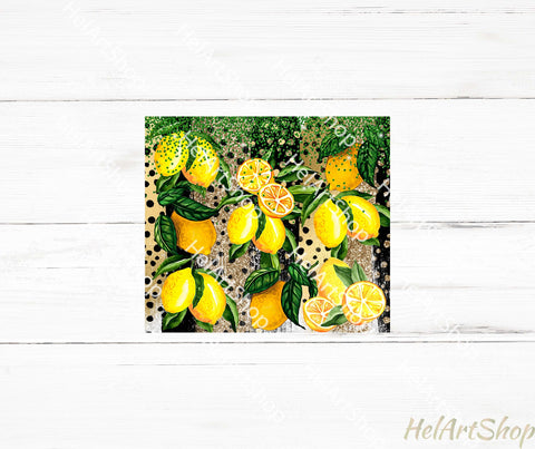 Lemon Tumbler PNG Sublimation, Summer Tumbler Png Sublimation _HelArtShop_ 