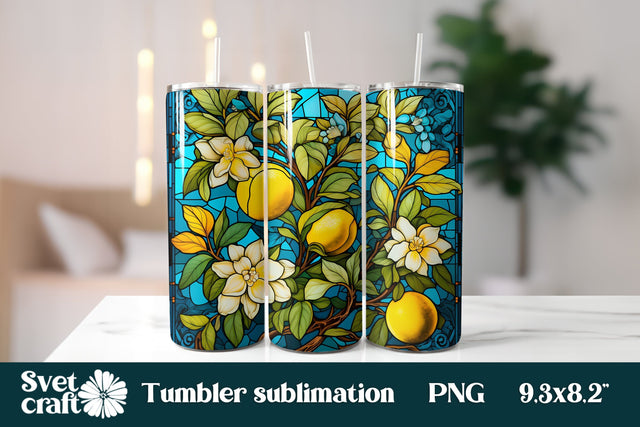 Lemon tumbler sublimation Sublimation Svetana Studio 