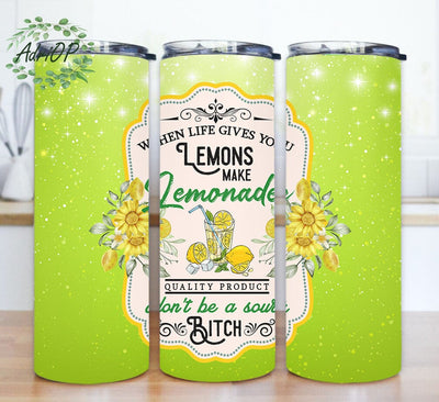 Lemonade 20oz Tumbler Design, When Life Gives You Lemons Make Lemonade Design Png, Lemons Tumbler Png, Summer Lemons Tumbler Template, Digital Download Sublimation AdriOP 