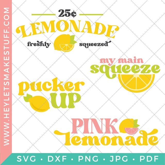 Lemonade Bundle SVG Hey Let's Make Stuff 