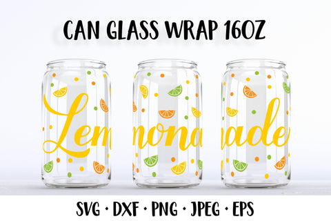 Lemonade can glass wrap template SVG. Soda glass can SVG LaBelezoka 