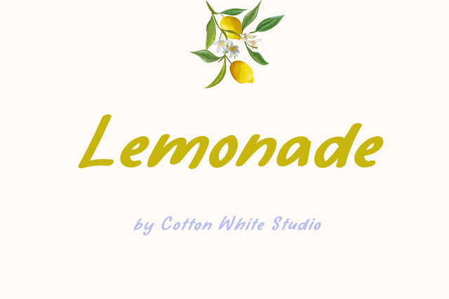 Lemonade Font Cotton White Studio 