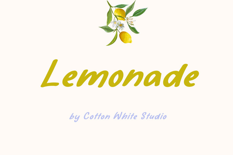 Lemonade Font Cotton White Studio 