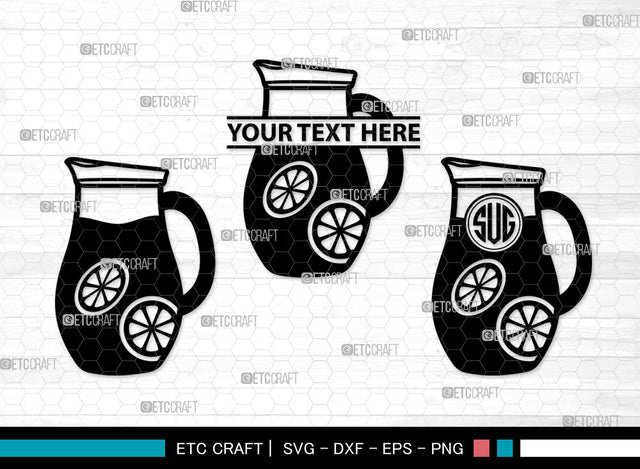 Lemonade Monogram SVG, Lemon Svg, Summer Svg, Icecream Svg, Lemon Layered Svg, Lemon Juice Svg, Lemon Slice Svg, Local Lemonade Svg, Lemonade Monogram SVG ETC Craft 