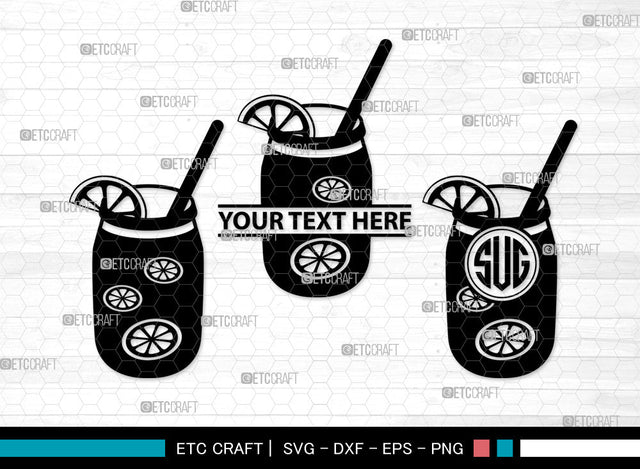 Lemonade Monogram SVG, Lemon Svg, Summer Svg, Icecream Svg, Lemon Layered Svg, Lemon Juice Svg, Lemon Slice Svg, Local Lemonade Svg, Lemonade Monogram SVG ETC Craft 