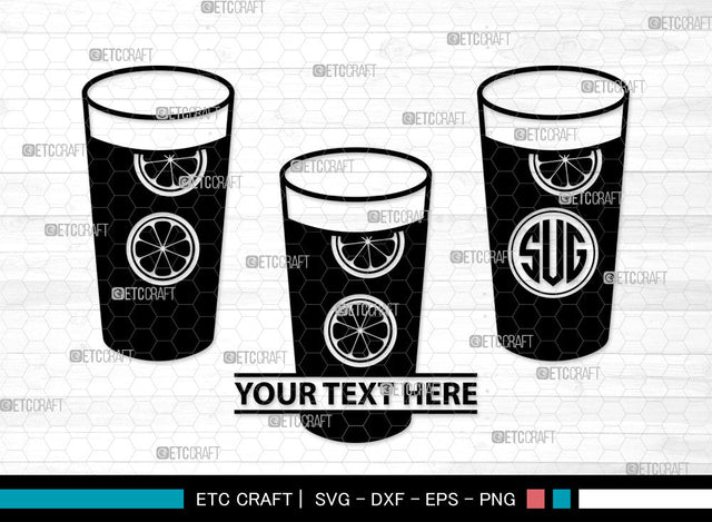 Lemonade Monogram SVG, Lemon Svg, Summer Svg, Icecream Svg, Lemon Layered Svg, Lemon Juice Svg, Lemon Slice Svg, Local Lemonade Svg, Lemonade Monogram SVG ETC Craft 