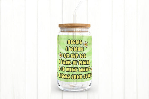 Lemonade Recipe PNG. Lemonade Label Can Glass Sublimation Sublimation Olga Terlyanskaya 