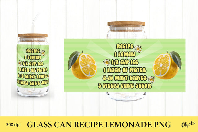 Lemonade Recipe PNG. Lemonade Label Can Glass Sublimation Sublimation Olga Terlyanskaya 