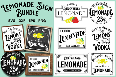 Lemonade Sign Bundle | Summer Sign SVG SVG B Renee Design 