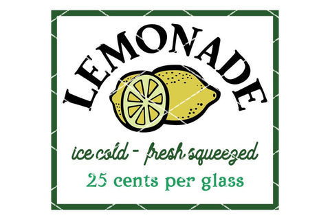 Lemonade Sign Stencil SVG - Summer Design SVG Ikonart Design Shop 