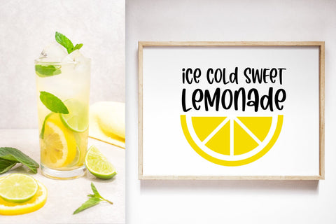 Lemonade stand SVG bundle. Summer and lemon cut files SVG Tori card store 