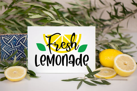 Lemonade stand SVG bundle. Summer and lemon cut files SVG Tori card store 