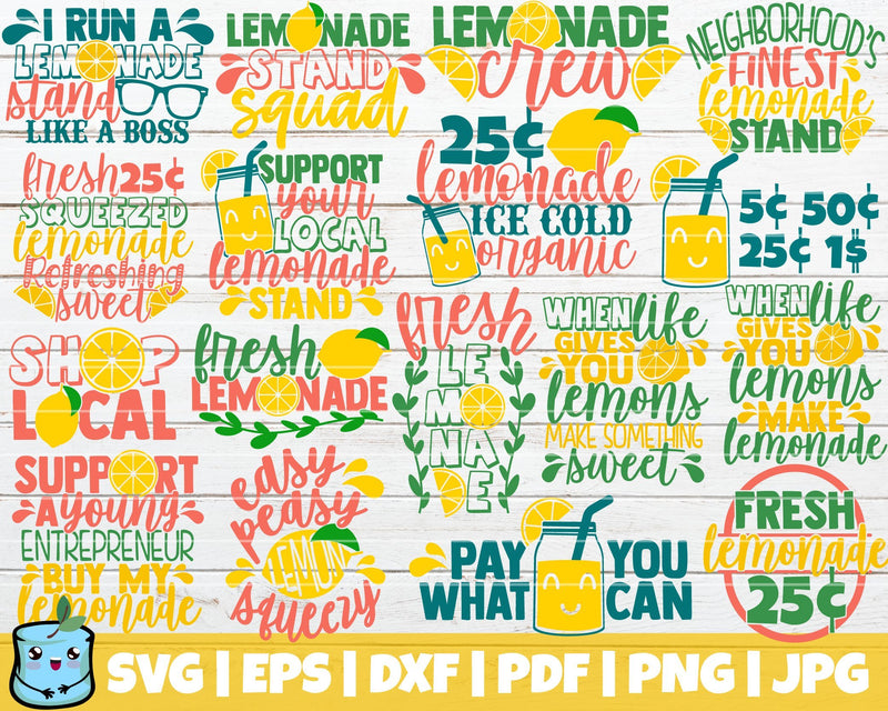 Lemonade Stand SVG Bundle SVG MintyMarshmallows 