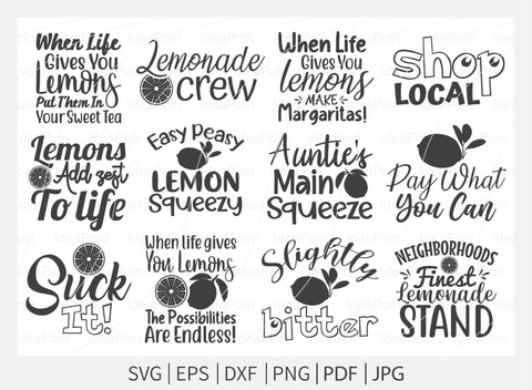 Lemonade svg, Lemonade svg Bundle, Lemonade Cart svg Cut, Lemonade clip art, Lemon Humor svg, Funny lemon quotes, Beach Life Svg, Lemonade SVG Dinvect 