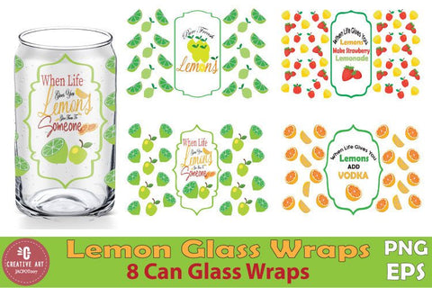 Lemons Can Glass Wrap Bundle Presentation Sublimation jacpot007 