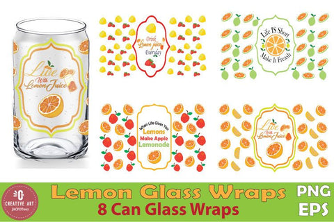 Lemons Can Glass Wrap Bundle Presentation Sublimation jacpot007 