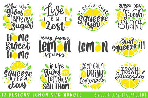Lemons Quotes SVG Bundle SVG dapiyupi store 