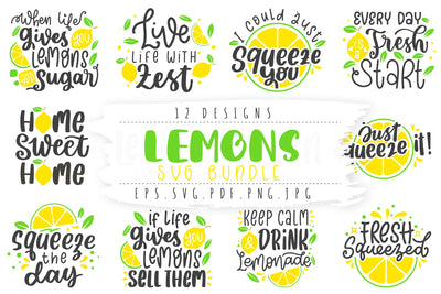 Lemons Quotes SVG Bundle SVG dapiyupi store 
