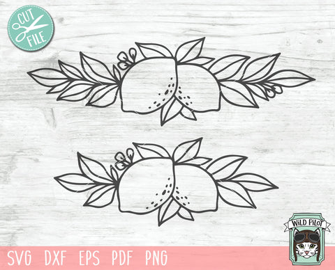 Lemons SVG Cut File, Lemon Border SVG File, Summer SVG, Lemonade Stand SVG SVG Wild Pilot 