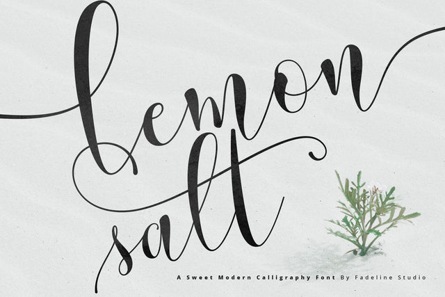 Lemonsalt Sweet Script Font Fadeline Std. 