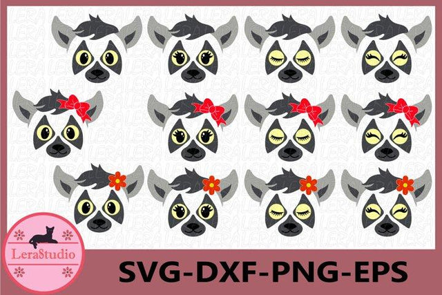 lemur Face SVG SVG Lerastudio 