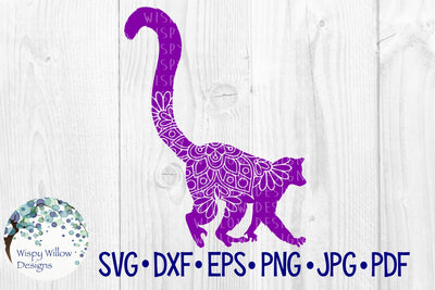 Lemur Floral Mandala SVG Wispy Willow Designs 