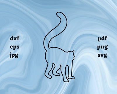 Lemur Outline SVG Cut File SVG Northern Light SVG 