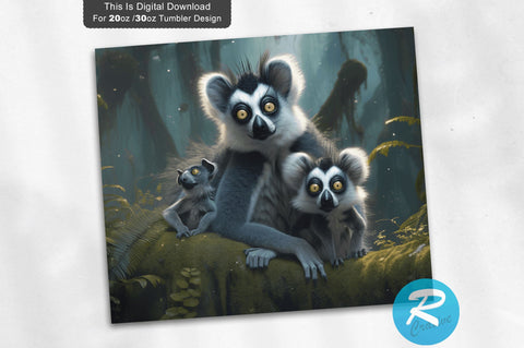 Lemurs 20 oz / 30 oz Tumbler PNG Sublimation Regulrcrative 