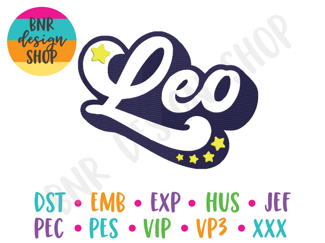 Leo Machine Embroidery Design, Horoscope Embroidery Embroidery/Applique DESIGNS BNRDesignShop 