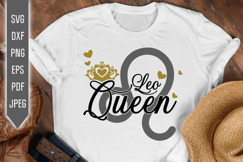 Leo Queen Svg. Zodiac Sign Svg. Horoscope Svg. Leo Sign Svg. Leo Shirt. August Svg. Leo Birthday Svg. Cricut, Silhouette, dxf, eps, png, pdf SVG Mint And Beer Creations 