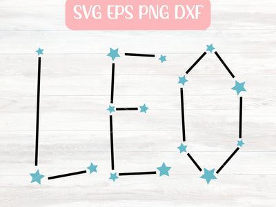 Leo Zodiac Sign SVG File for Cricut or Silhouette, Horoscope Sublimation PNG, Digital Download Commercial Use SVG Apple Grove Designs 