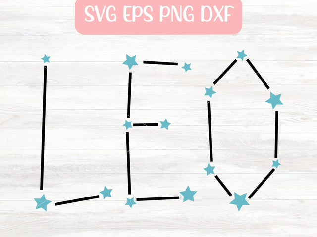 Leo Zodiac Sign SVG File for Cricut or Silhouette, Horoscope Sublimation PNG, Digital Download Commercial Use SVG Apple Grove Designs 