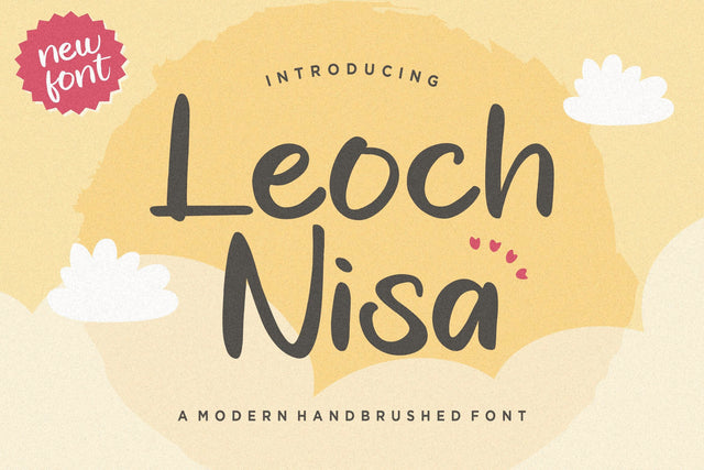 Leoch Nisa Modern Handbrushed Font Font Paily Studio 