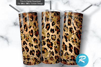 Leopard 20 oz / 30 oz Tumbler PNG Sublimation Regulrcrative 