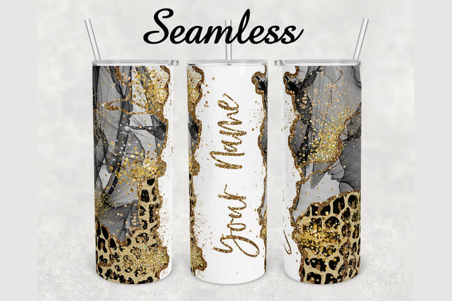 Leopard Alcohol Ink Marble Tumbler sublimation design 20 oz skinny tumbler wrap Sublimation BambinaCreations 
