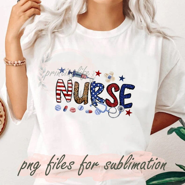 Leopard American Nurse Png, Nurse Flag Png, All American Nurse Png, Leopard Bleach Print, Nurse Life American Flag, 4th Of July Nurse, USA Png Sublimation PrintingLife 