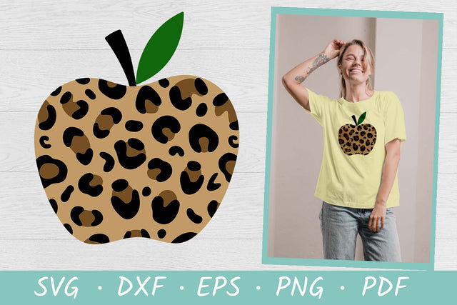 Leopard apple SVG | Teacher SVG | Back To school SVG SVG Irina Ostapenko 