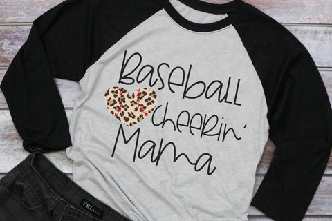Leopard Baseball Cheerin' Mama SVG Morgan Day Designs 